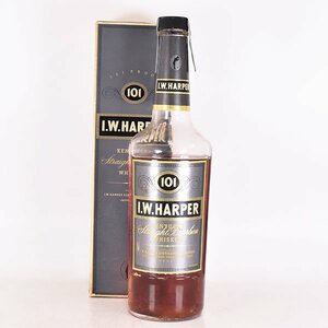 訳有★1円～★I.W ハーパー 101プルーフ グレーラベル ★旧ボトル ＊箱付 ※ 750ml 50.5% バーボン I.W HARPER C030091