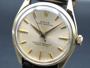 1円 稼動品 正規品 ROLEX ロレックス オイスターパーペチュアル 自動巻き Cal.1560 シルバーダイヤル ヴィンテージ メンズ腕時計 TTKLG4496