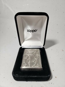 zippo sterling SK / 5面手彫り / シルバーキング / スターリング / ジッポー / 受注生産品 