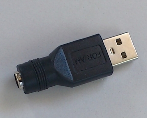 変換コネクタ　DCメス（5.5ｘ2.1）⇔ USBオス