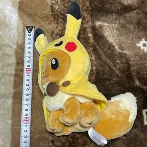 ポケモン　ピカチュウポンチョのイーブイ　ぬいぐるみ　ポケモンセンター