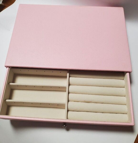引き出し型 ジュエリーケース ピンク 中古