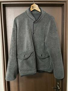 テンダーロイン tenderloin フリースジャケット　FLEECE JKT ボア　チャコール　サイズM 21aw