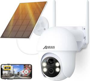 防犯カメラ 屋外 WiFi ソーラー 電源不要 工事不要 360°広角 Alexa対応 見守りカメラ 500万画素 4灯夜間カラー撮影 SDカード/クラウド録画