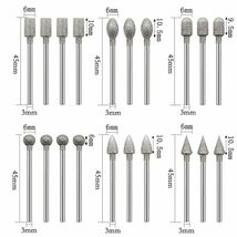 電着ダイヤモンドビット 軸付砥石 3mm軸ダイヤモンドバー 20本セット 研削ビット ミニルーター用ビット_画像2