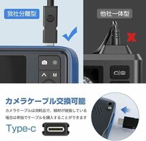 工業用内視鏡カメラ ファイバースコープ 内視鏡 カメラ直径8mm 長５ｍ 内蔵32Gメモリーカード IPS液晶ディスプレイ 1080P ６枚LEDライト_画像6