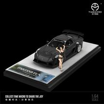 1/64 Timemicro Mazda マツダ RX7 ヴェイルサイド mazda VeilSide 黒　フィギュア付き_画像1