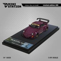 1/64 mini station ポルシェ RWB 964 メタリックパープル_画像1