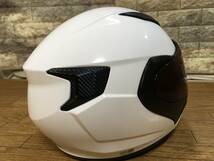 OGK Kabuto RYUKI システムヘルメット ホワイトメタリック色 59-60cm Lサイズ 2020/11製造品 インナーバイザー装備 _画像4