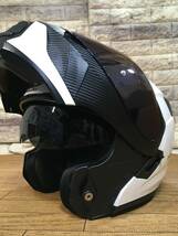 OGK Kabuto RYUKI システムヘルメット ホワイトメタリック色 59-60cm Lサイズ 2020/11製造品 インナーバイザー装備 _画像1