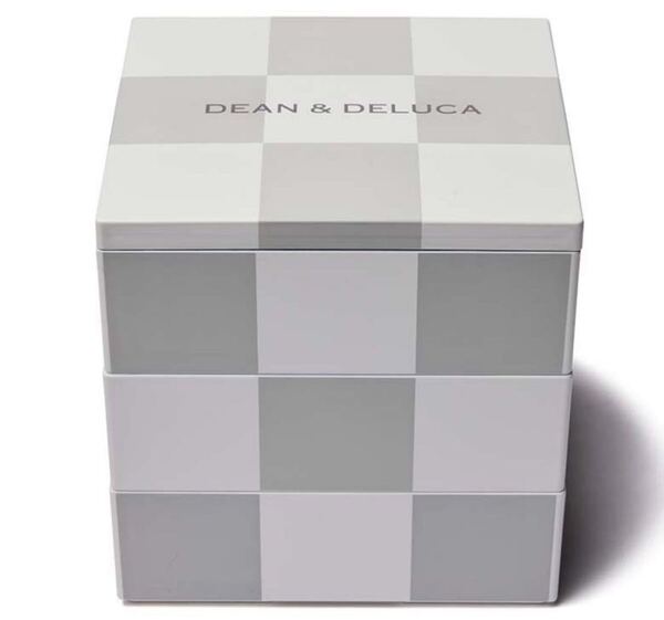 新品箱入りDEAN&DELUCA 日本製 三段重 市松グレー(小)