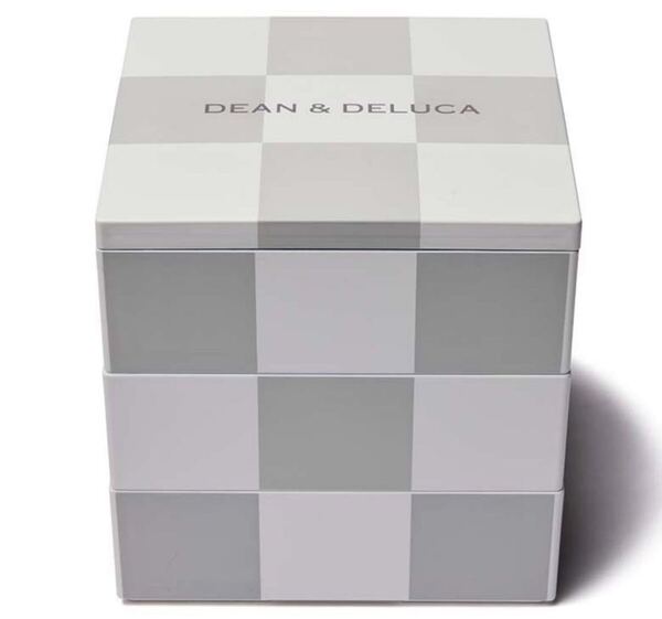 新品箱入りDEAN&DELUCA 日本製 三段重 市松グレー（小）