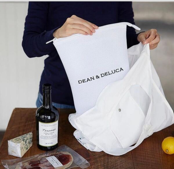 新品未開封正規品 DEAN&DELUCA クッションバッグインバッグ ホワイト Lサイズ
