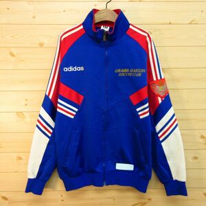 ◎90s！浦和学院 サッカークラブ adidas アディダス◆トラックジャケット ジャージ ヴィンテージ ユニフォーム◆メンズ 青x赤 O◆A3896