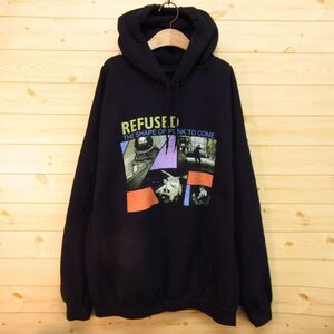 ◎REFUSED リフューズド The Shape Of Punk To Come 98年◆パーカー ハードコア パンク バンド 裏起毛 グッズ◆メンズ 黒 XL相当◆A3873