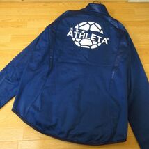 ◎ATHLETA アスレタ XL-2XL 上下セット！サッカー◆厚手 裏フリース 中綿 ジャージジャケット&ナイロンパンツ 秋冬！◆メンズ 紺x黒◆B3442_画像3