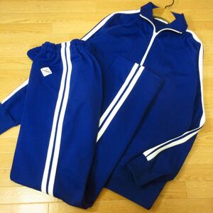 ◎希少 70s 80s！XL 上下セット！Training Wear 昭和 レトロ◆セットアップ ジャージ ジャケット&パンツ ヴィンテージ◆メンズ 青◆B3471