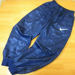 ◎美品 90s！NIKE ナイキ 銀タグ◆ナイロンパンツ 裏メッシュ ヴィンテージ デッドストック◆メンズ 紺 Lサイズ◆P4204