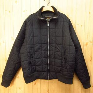 ◎使用少なめ！ALPHA Industries アルファ◆厚手 中綿ジャケット ブルゾン ミリタリー 防寒 秋冬◆メンズ 黒 Lサイズ◆A4039