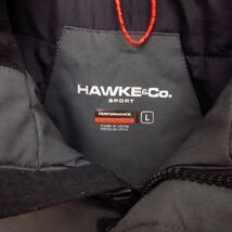 ◎使用少なめ！HAWKE&CO ホークアンドカンパニー ◆厚手ナイロンジャケット 中綿 防寒 アウトドア バイク◆メンズ 黒グレー Lサイズ◆A4122_画像7