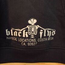 ◎使用少なめ！BLACK FLYS ブラックフライ◆プルオーバー パーカー フーディー 裏起毛 サングラス 西海岸◆メンズ 黒 Mサイズ◆A4066_画像6