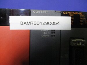 中古 MITSUBISHI UNIT Q02HCPU/QJ71C24N-R2*2/QJ61BT11N/QX48Y57*2 (BAMR60129C054)