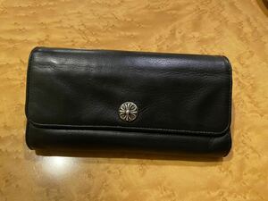 売切り！ 美品 JUDY CHROME HEARTS クロムハーツ ジュディ 長財布 クロスボタン シルバー ブラック レザー ウォレット 