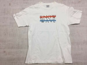 Know Wave ノウウェイブ Aaron Bondaroff ロゴプリント ストリート ヒップホップ 半袖Tシャツ カットソー メンズ M 白