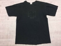 USA製 anvil アンビル アメカジ 西海岸 STAFF ONLY ファイヤーパターン バックプリント 半袖Tシャツ カットソー メンズ M 黒_画像1