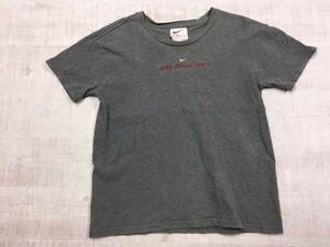 USA製 ナイキ NIKE Athletics 90s オールド レトロ 古着 スポーツ アメカジ 半袖Tシャツ カットソー メンズ 刺繍 S グレー