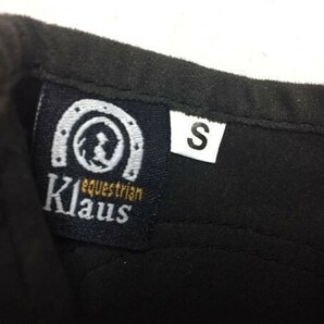 equestrian Klaus クラウス 乗馬用品 スエード調 すね当て 靴下 ハーフチャップス レッグウェア メンズ ジップアップ 長さ36cm S 黒の画像3