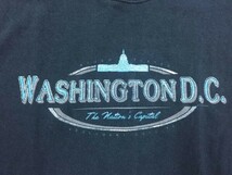 WASHINGTON DC ワシントンディーシー スーベニア お土産 ご当地 アメカジ 半袖Tシャツ カットソー メンズ L 紺_画像3