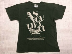 お気に召すまま AS YOU LIKE IT 2007 蜷川実花 シェイクスピア 舞台 演劇 半袖Tシャツ カットソー メンズ S 墨黒