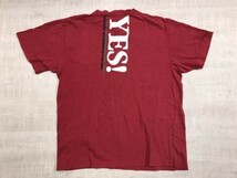 バウアンドワウ VOW&WOW バックプリント有り オールド レトロ アメカジ YES 半袖Tシャツ メンズ M エンジ_画像3