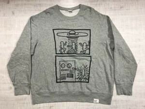 ユニクロ UNIQLO × キースヘリング Keith Haring 1stエキシビジョン スウェットシャツ メンズ コラボ トレーナー ポップアート 3XL グレー