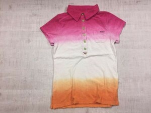  Roxy ROXY Surf Y2K girl old clothes Quiksilver Quick Silver gradation pie ru polo-shirt with short sleeves lady's M