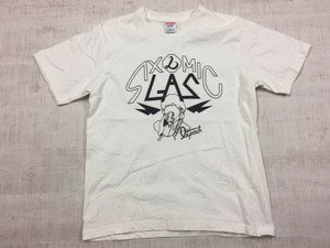 LEPISCH ユナイテッドアスレ United Athle製 イラスト アート バンド 半袖Tシャツ カットソー メンズ S 白