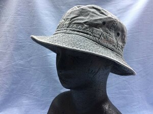 Borsalino ボルサリーノ レトロ モード USEDウォッシュ ピグメント加工 サファリ バケットハット 帽子 メンズ 日本製 M グレー