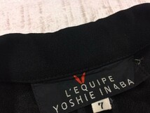 レキップ ヨシエイナバ L'EQUIPE YOSHIE INABA フォーマル トラッド エレガント ショート丈 テーラードジャケット レディース 7号 黒_画像2