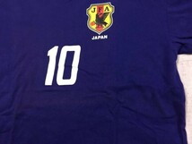 FA サッカー日本代表 応援 サポーター サムライブルー ユニフォームプリント 半袖Tシャツ カットソー メンズ M 青_画像2