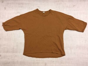 devirock デビロック 子供服ブランド 七分袖Tシャツ カットソー キッズ 160 キャメル