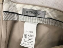 SPORTMAX スポーツマックス レトロ モード サイドライン トラック スラックス パンツ ボトムス レディース ポルトガル製 裾ジップ ベージュ_画像2