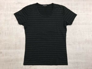 5351プールオム 5351 Pour Les Hommes ネオお兄系 フェアリーグランジ 日本製 ラメ マルチボーダー 半袖Tシャツ メンズ 2 黒