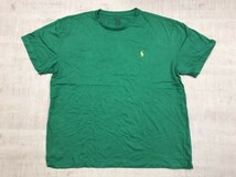 ポロ ラルフローレン POLO Ralph Lauren 半袖Tシャツ メンズ ロゴ刺繍 オールド シンプル アメカジ L 緑_画像1