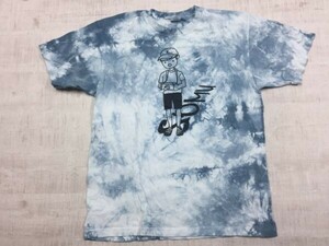 33rd SPF General Affairs Bureau タイダイ 絞り染め エスニック イラスト 半袖Tシャツ カットソー メンズ L 紺