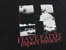 BOB WIN ビィオゥビィウイン Have Faith Expect Miracles オールド レトロ ストリート ストリート 半袖Tシャツ メンズ 黒_画像3