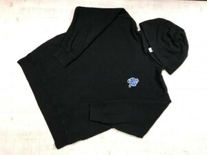 ユニクロ UNIQLO × ヴェルディ VERDY スウェット パーカー フーディー レディース ロゴ刺繍 バックプリント ビッグシルエット XL 黒