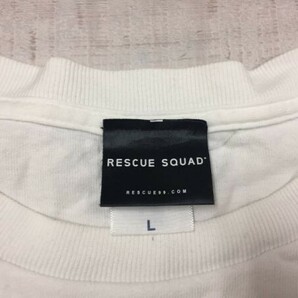 RESCUE SQUAD レスキュースクアッド ファイヤーマン レスキュアー アメカジ ストリート 半袖Tシャツ カットソー メンズ L 白の画像2
