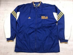 アディダス adidas UCLA BASKETBALL オールド バスケ スポーツ 90s 古着 トラック ジャケット メンズ 裏地メッシュ L 青