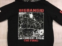 BIGBANG ビッグバン BIGBANG10 THE CONCERT 0.TO.10 ジップアップ スウェット パーカー メンズ グッズ K-POP 両袖ロゴプリント M 黒_画像2